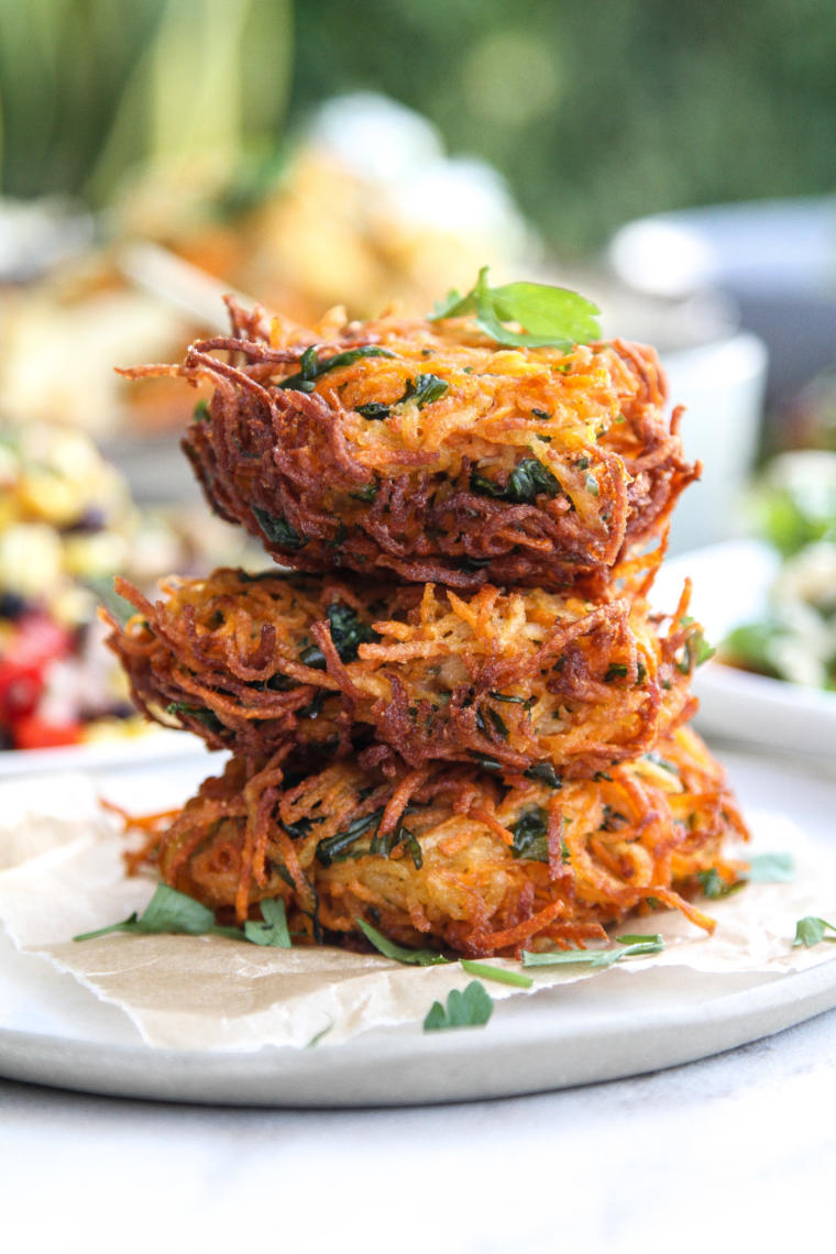 Three Fried Grated Vegetable Fritters From Short Order - Haven Newstead